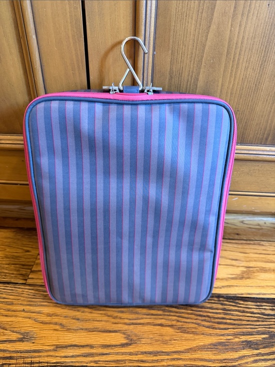 Handbags - FASHION RESCUE PINK AND GRAY TRAVEL KIT WITH HANGAR AND FILLED ZIPPERED CASES